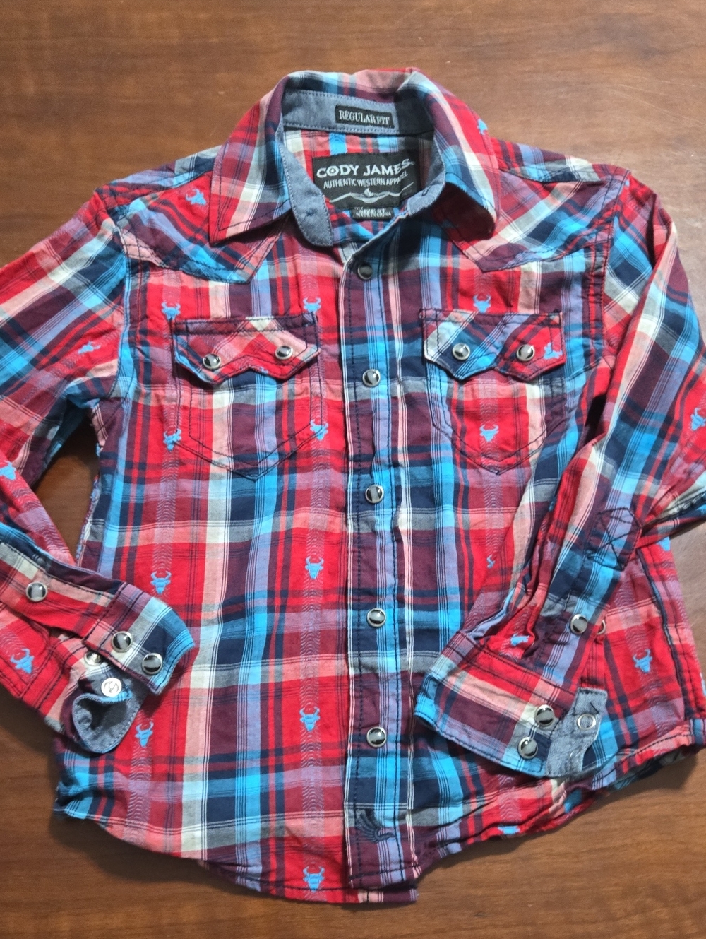 Cody James Red Plaid Boys' Western Shirt 2t